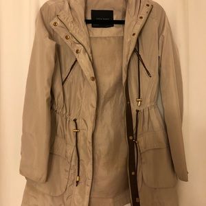 zara basic rain jacket